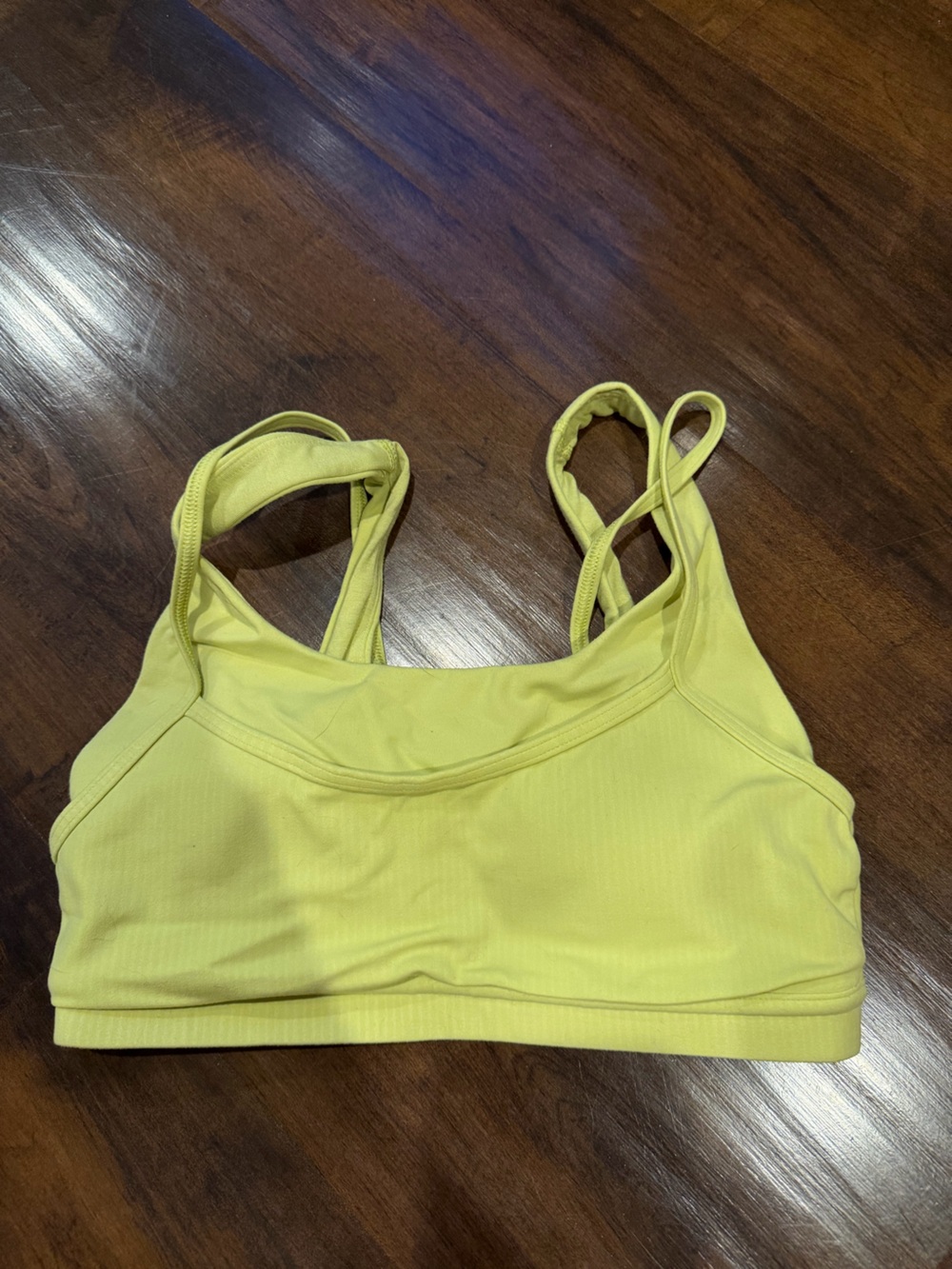 lululemon athletica Yellow Sports Bra with Crisscross Straps